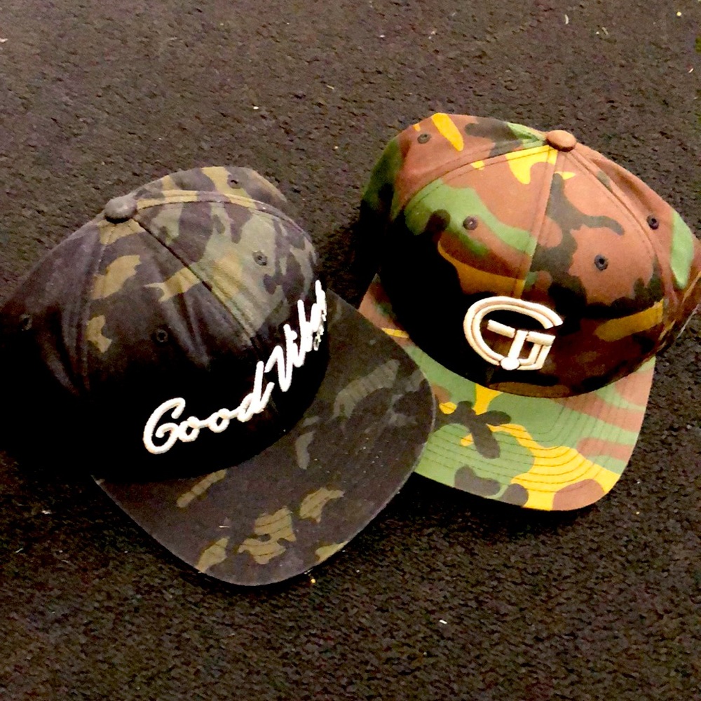 Camo Snap back 
“Sold” -Camo one w G 
Good vibes hat only !!!